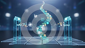 Data Processing Flow Concept Input to Output Transformation Digital Technology and Analytics